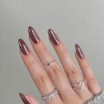 Chocolate Glazed Donut Nails
